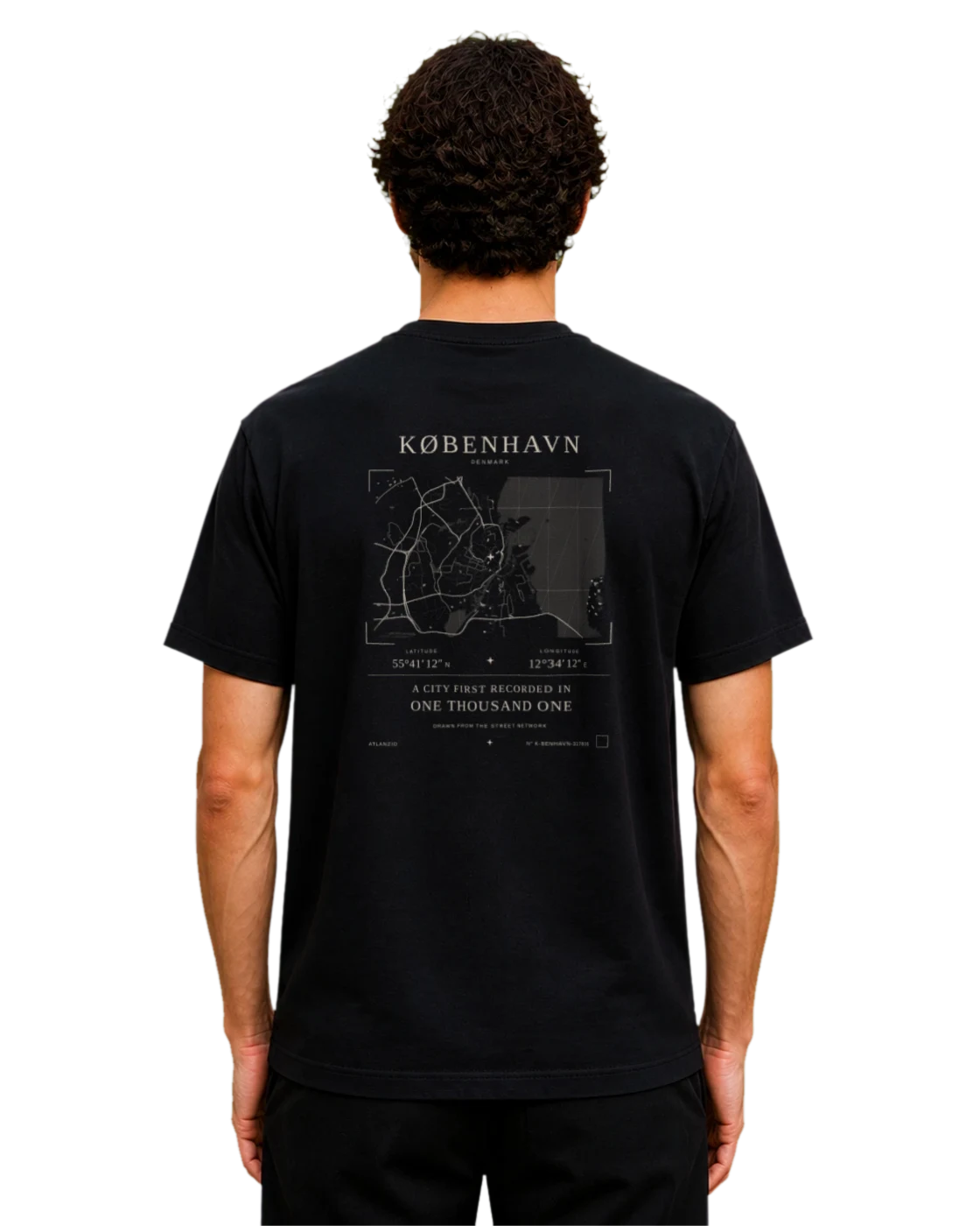 København T-shirt, black, back view