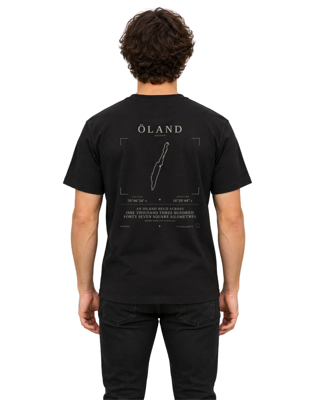 Öland T-shirt, black, back view
