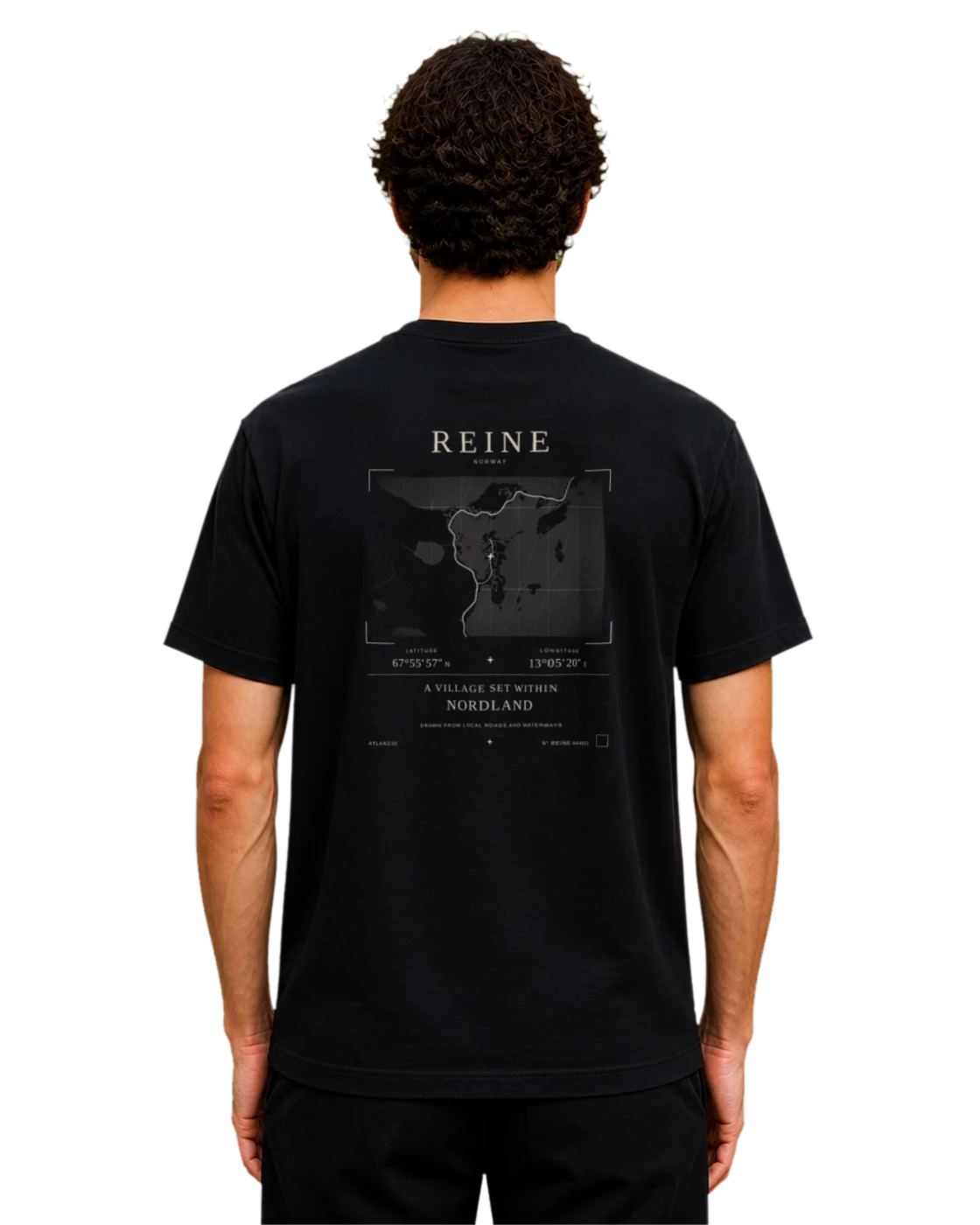 Reine T-shirt, black, back view