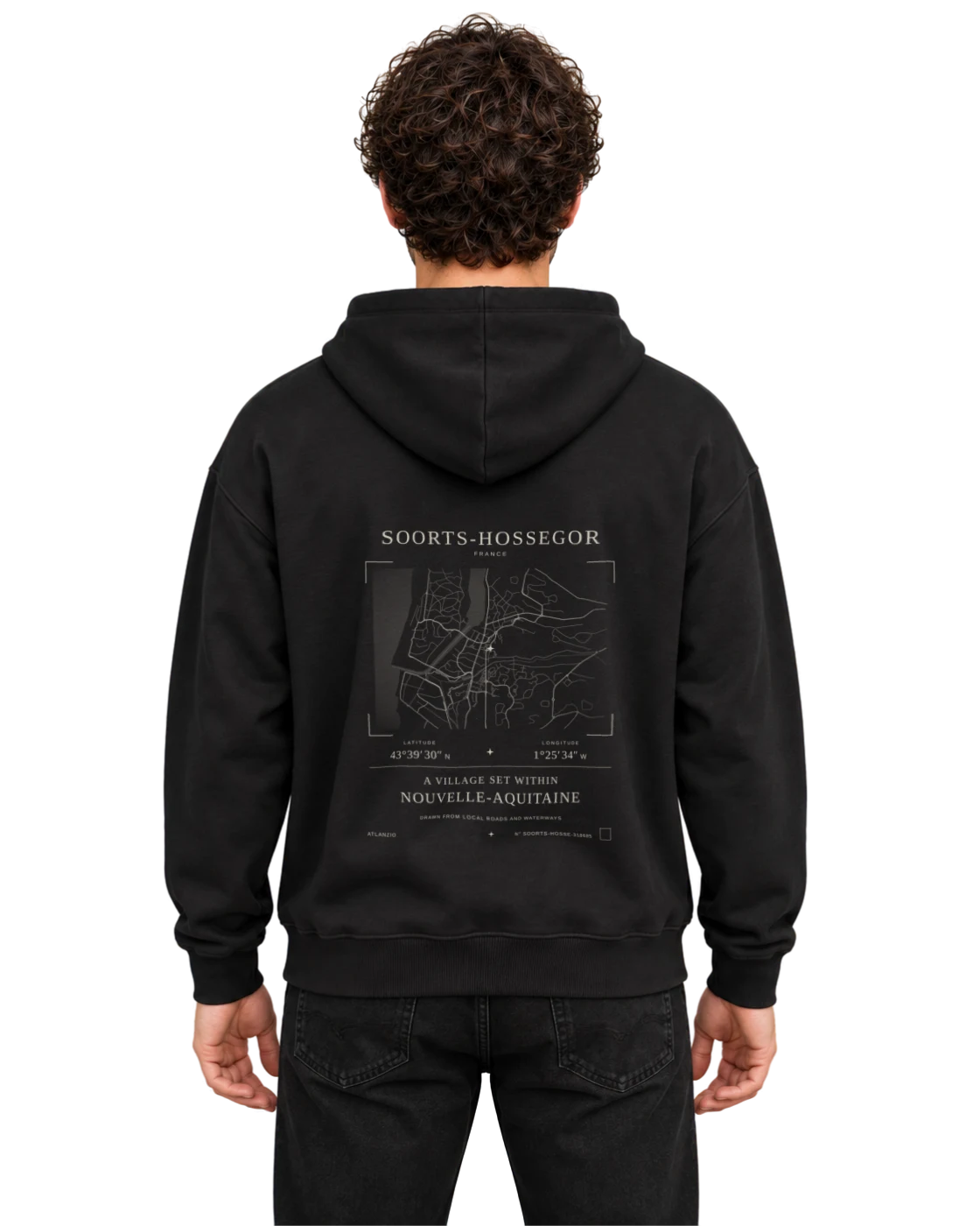 Soorts-Hossegor hoodie, black, back view