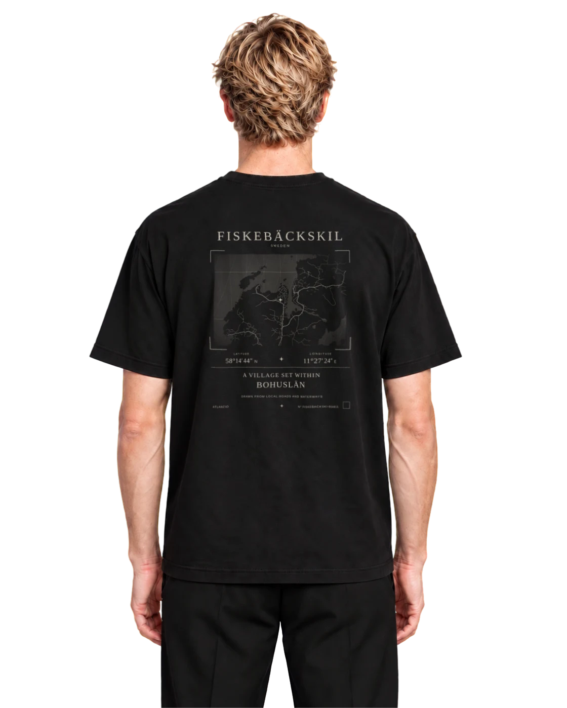 Fiskebäckskil T-shirt, black, back view