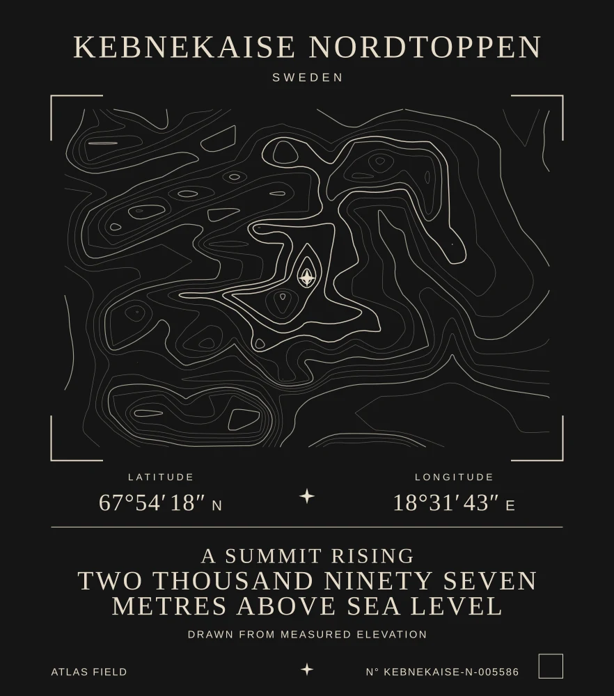 Atlas Signature for Kebnekaise nordtoppen