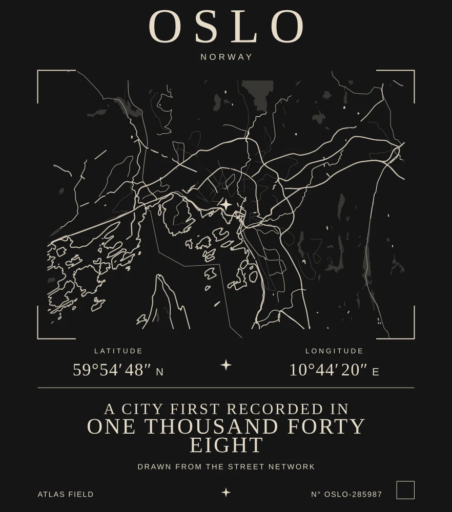 Oslo Atlas print
