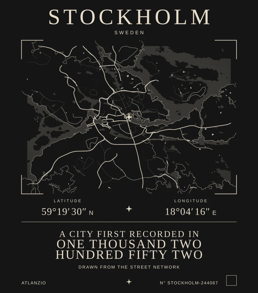 Stockholm Atlas print